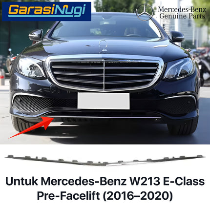 Cover Trim For Mercy W213 Pre-FL Garnish Moulding Bemper Depan Lower Chrome E200