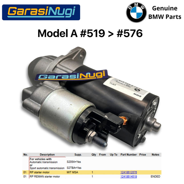 Dinamo Starter Motor For BMW N20 F10 F30 F25 X5 X6 12418614519