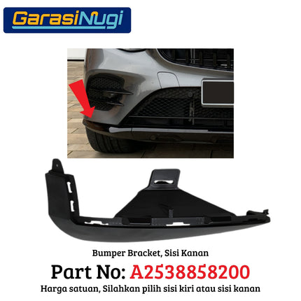 Lower Bumper Mercy W253 Lip Chrome Trim Strip Molding Bumper Depan Bawah GLC