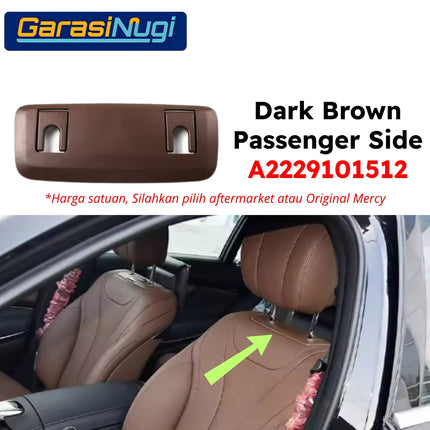 Cover Seat Backrest Mercy W222 Pre-FL Headrest Penutup Sandaran Kepala Kursi Depan S450