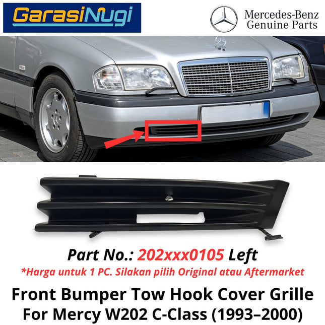 Front Towing Mercy W202 Cover Bumper Tow Tutup Lubang Derek Original Mercedes C200