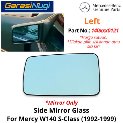 Mirror Glass Mercy W140 Cermin Kaca Spion Depan 1408100221 Original Mercedes S280 S320