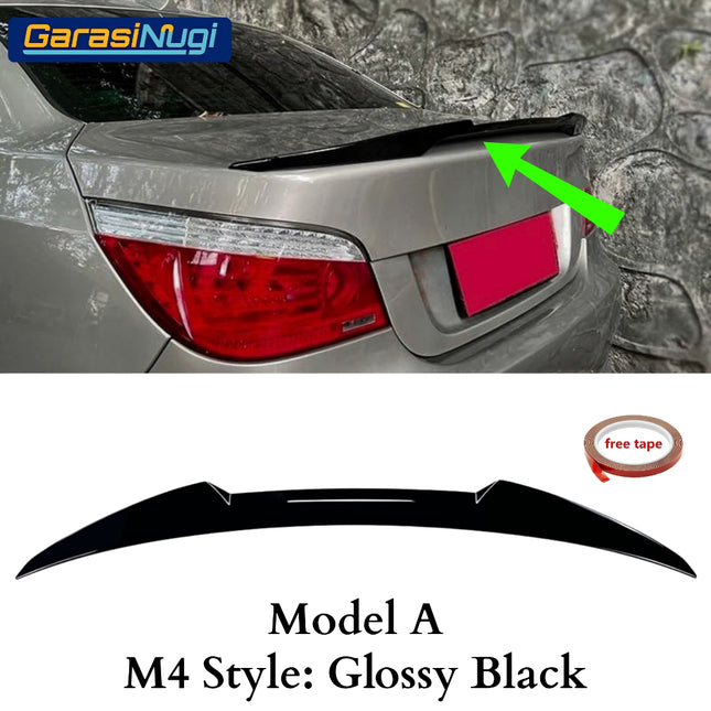 Ducktail Spoiler For BMW E60 Trunk Tail Wing Black Gloss 520 2004-2010