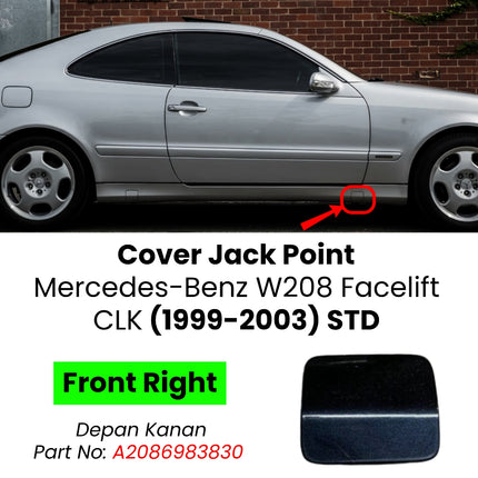 Mercedes W208 Facelift Side Jack Point Dongkrak Cover Tutup Samping Mercy CLK