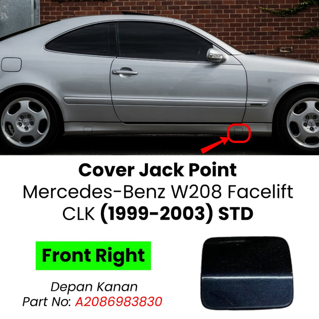 Mercedes W208 Facelift Side Jack Point Dongkrak Cover Tutup Samping Mercy CLK