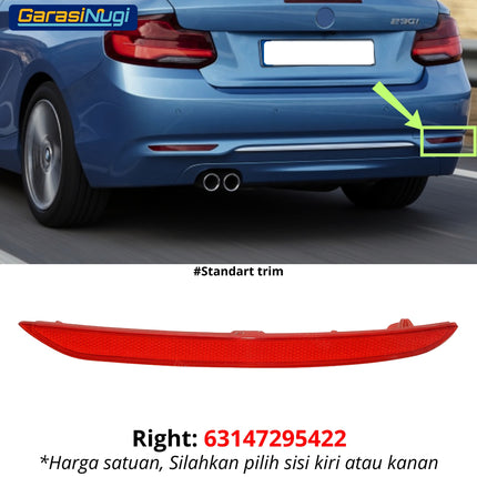 Reflector For BMW F22 Standart MSport Mata Kucing Trim Rear Belakang 230 235