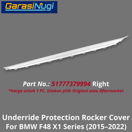 Underride Protection For BMW F48 Rocker Cover Trim Panel Pelindung Bodi Samping Bawah X1 15-22