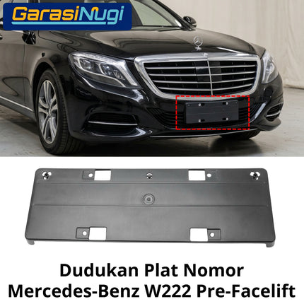 License Plate Holder Mercy W222 Pre-FL Dudukan Plat Nomor Depan Mercedes S400 S500
