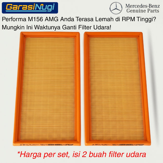 Original Air Filter For Mercedes W204 W211 W212  Engine Intake Saringan Udara Mesin M156 AMG