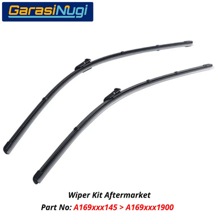 Mercedes W169 W245 Wiper Frameless Kit Original Kaca Depan Front Window A180