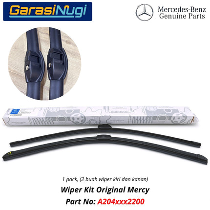Mercedes W204 Wiper Frameless Kit Original Kaca Depan Front Window C180 C200