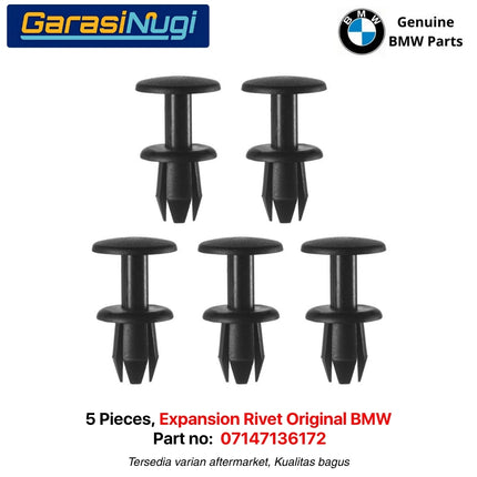 Expansion Rivet Universal BMW MINI 07147136172 Paku Keling Penekan Bodi dan Trim Original