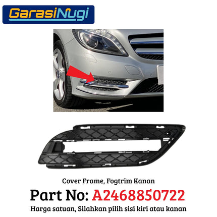 Fog Trim For Mercedes W246 Cover Lampu Kabut Garnish Moulding B180 B200