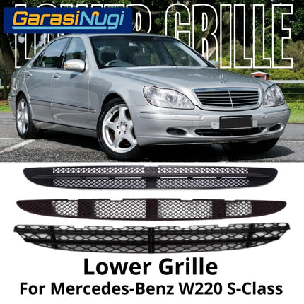 Mercedes W220 Grill Cover Bumper Lower Grille Bawah Mercy S300 S350 AMG
