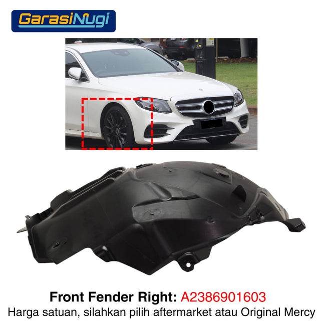 Front Fender Mercy W213 Penutup Spakbor Roda Depan Wheel Arch E300