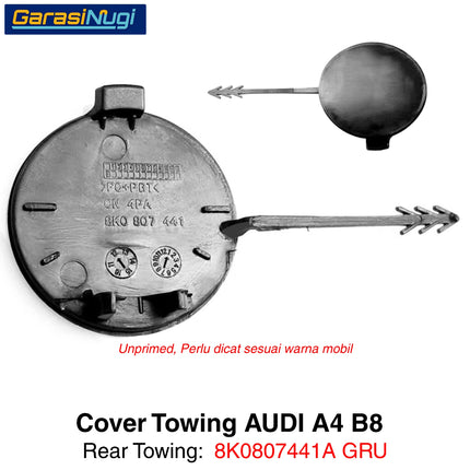 Cover Towing For AUDI A4 Pre-Facelift Bumper Tow Depan Belakang Tutup Lubang Derek B8