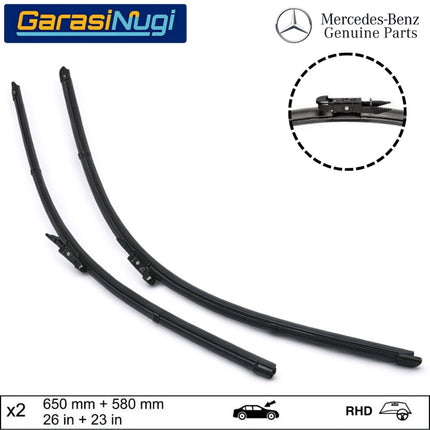 Mercedes W169 W245 Wiper Frameless Kit Original Kaca Depan Front Window A180