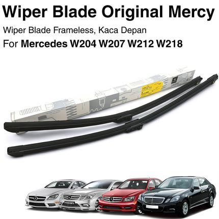 Mercedes W212 W204 W207 W218 Wiper Frameless Kit Original Kaca Depan Front Window E250 C250