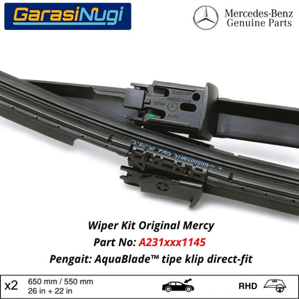 Mercedes R231 Gen 6 Wiper Magic Vision Control Kit Kaca Depan Front Window SL350 SL400
