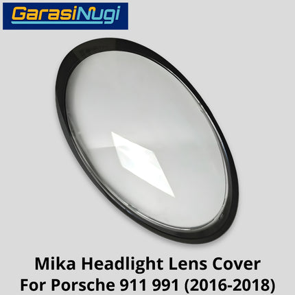 Mika Headlight Porsche 911 991 Lens Kaca Cover Lampu Depan 2016-2018