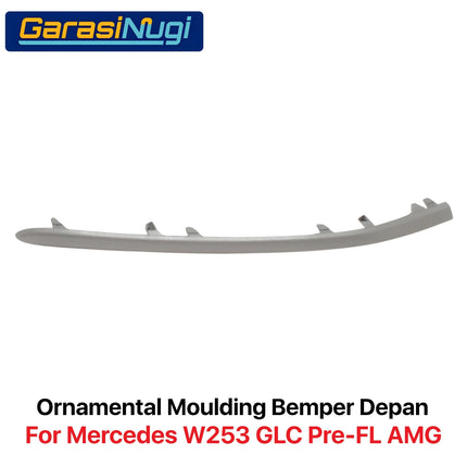 Lower Bumper Mercy W253 Lip Chrome Trim Strip Molding Bumper Depan Bawah GLC
