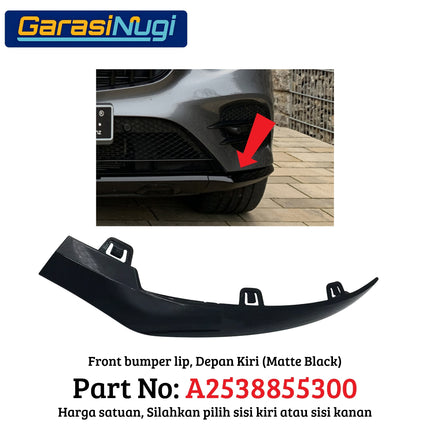 Lower Bumper Mercy W253 Lip Chrome Trim Strip Molding Bumper Depan Bawah GLC