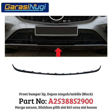 Lower Bumper Mercy W253 Lip Chrome Trim Strip Molding Bumper Depan Bawah GLC