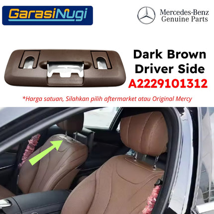 Cover Seat Backrest Mercy W222 Pre-FL Headrest Penutup Sandaran Kepala Kursi Depan S450