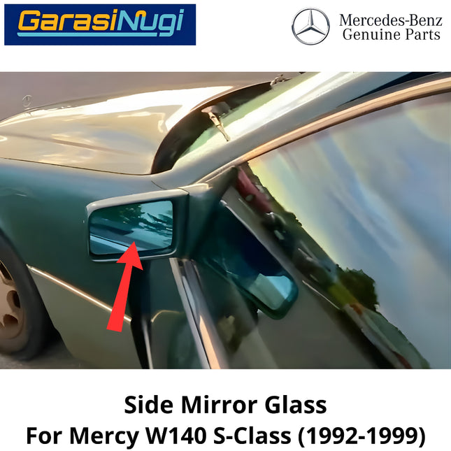 Mirror Glass Mercy W140 Cermin Kaca Spion Depan 1408100221 Original Mercedes S280 S320