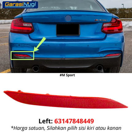 Reflector For BMW F22 Standart MSport Mata Kucing Trim Rear Belakang 230 235