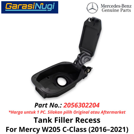 Fuel Filler Mercy W205 Recess Tank Cover Tangki Bahan Bakar BBM Mercedes C200 C300 16-21