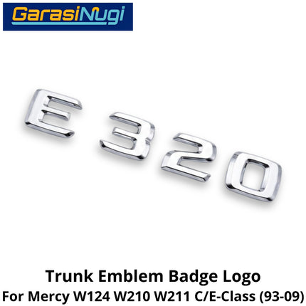 Rear Trunk Lid Mercy W124 W210 W211 E320 Emblem Logo Bagasi Belakang Mercedes C200 230E 300E E230