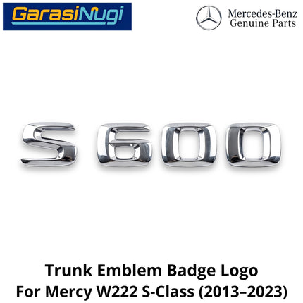 Rear Trunk Lid Mercy W222 S600 Emblem Logo Bagasi Belakang Original Mercedes-Benz