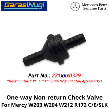 Crankcase Breather Mercy W203 W212 R172 One-Way Check Valve Hose Selang Katup Rem Satu Arah C200 E200 SLK