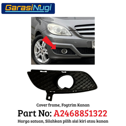 Fog Trim For Mercedes W246 Cover Lampu Kabut Garnish Moulding B180 B200