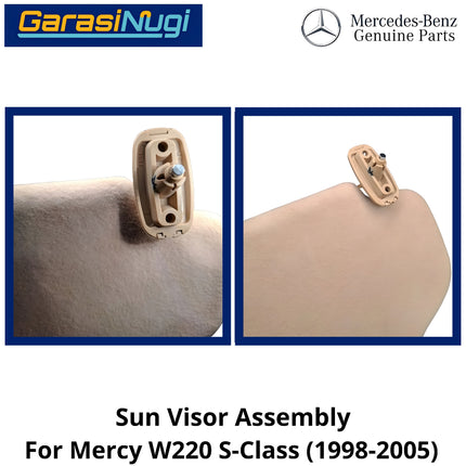 Sun Visor Mercy W220 Assembly Cermin Mirror Sunvisor Cover Kaca Pelindung Matahari Mercedes S280 S320