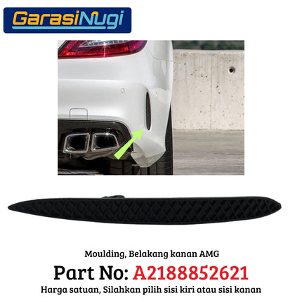 Chrome Stripe Mercy W218 Front Rear Garnish Moulding Bumper Depan Belakang CLS