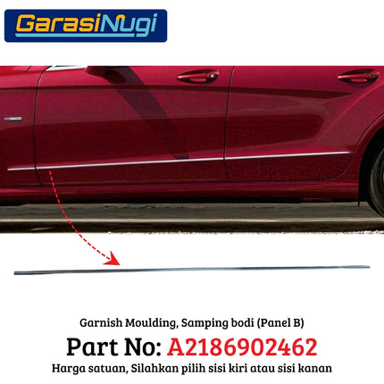 Chrome Stripe Mercy W218 Front Rear Garnish Moulding Bumper Depan Belakang CLS