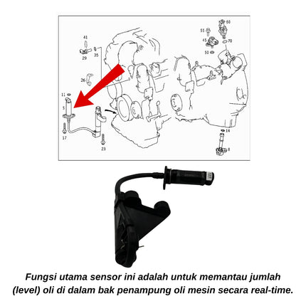 Oil Leveling Mercy W202 W210 W220 Sensor Level Oli Mesin M112 M113 M275 C180 E230 S500
