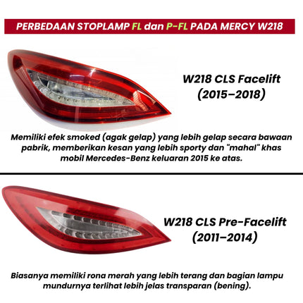 Stop lamp Mercedes W218 Lampu Rem Belakang Rear Brake Light CLS350 CLS63