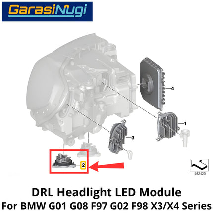 DRL LED For BMW G01 G08 F97 G02 F98 Angel Eyes Light Module Lampu Bulat Senja X3 X4