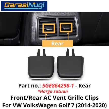 Front Air Conditioner Grill VW VolksWagen Golf 7 Tab Vent Slider Tab Clip Pegangan Klip Kisi-Kisi AC  2014-2020