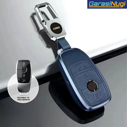 Key Case For Mercedes W177 Sarung Kunci Kulit Aluminium Leather Short Keychain