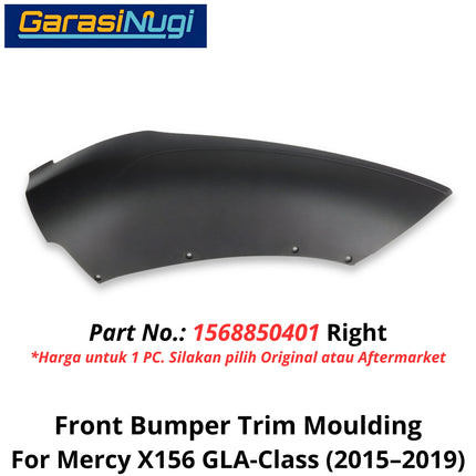 Front Bumper Mercy X156 Trim Moulding Penutup Bemper Depan Mercedes GLA 15-19