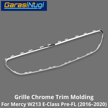 Grille Chrome Mercy W213 Pre-Facelift Trim Moulding Bumper Depan Molding Mercedes E200
