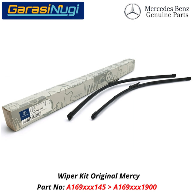 Mercedes W169 W245 Wiper Frameless Kit Original Kaca Depan Front Window A180