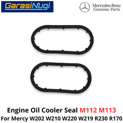 Engine Oil Cooler Mercy W202 W210 W220 R230 W170 Seal Gasket Ring Pendingin Oli Mesin M112 M113 Mercedes C200 E200 SLK