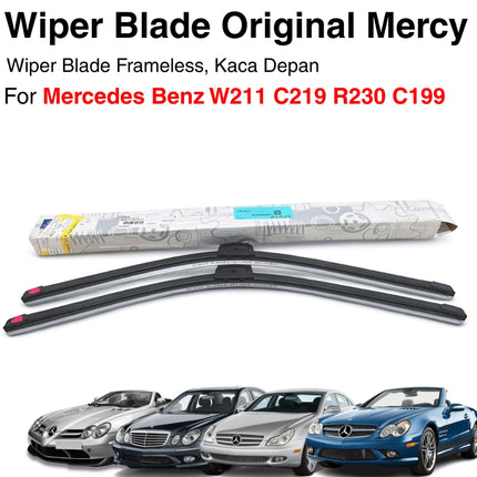 Mercedes W211 C219 R230 C199 Wiper Frameless Kit Kaca Depan Front Window E240 CLS350