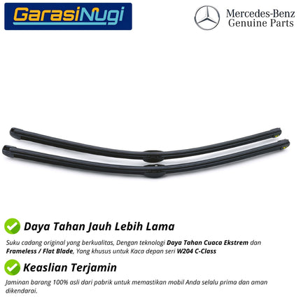 Mercedes W204 Wiper Frameless Kit Original Kaca Depan Front Window C180 C200