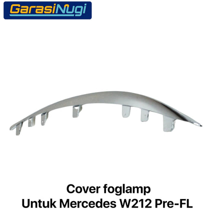 Chrome Stripe Mercy W205 Pre-FL Front Garnish Ornamental Moudling Cover Foglamp C200